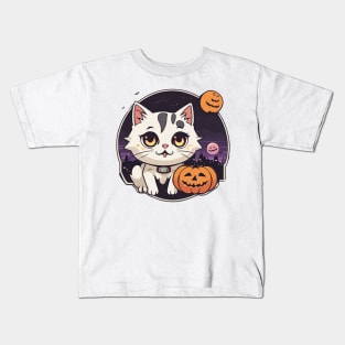 spooky cat Kids T-Shirt